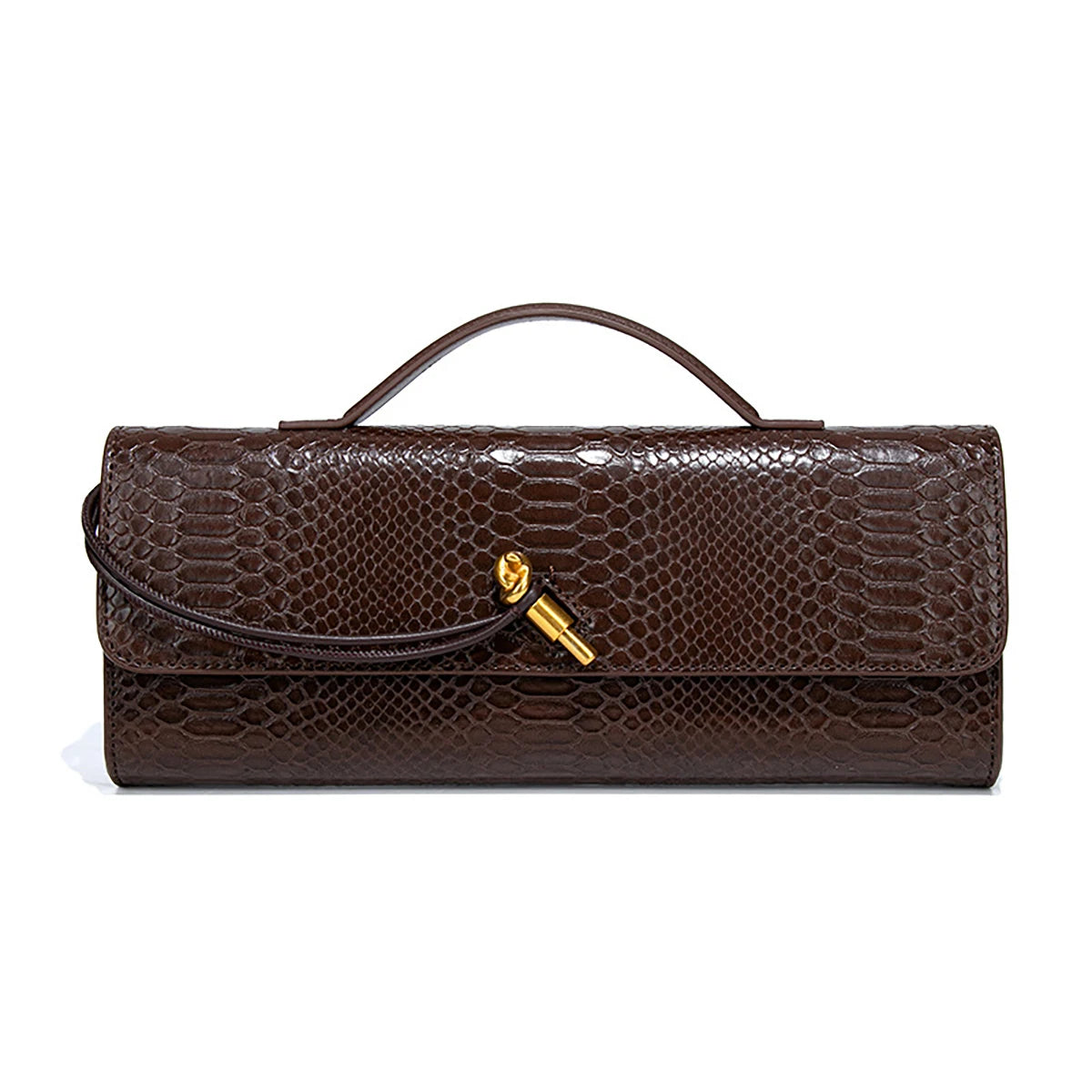 Crocodile-patterned fashionable women's handbag, vintage baguette bag, party bag, evening bag, everyday shoulder/crossbody bag.