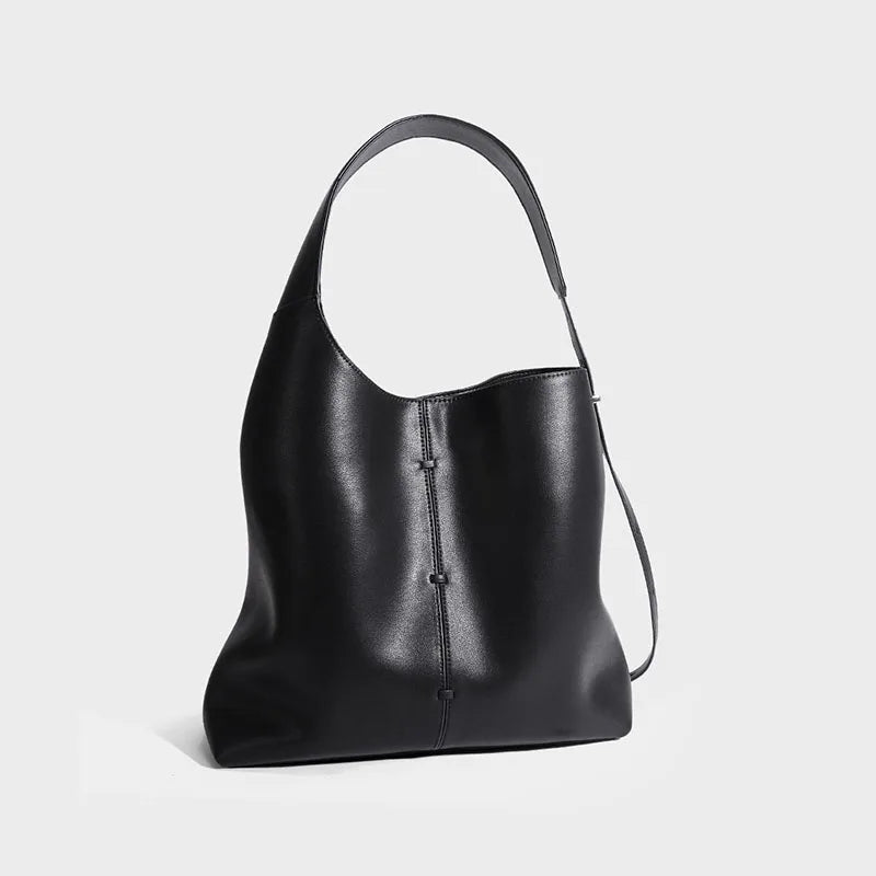 New High-quality Cowhide Women's Shoulder Bag Underarm Design Unique Fashion Soft Genuine Leather Ladies Bags