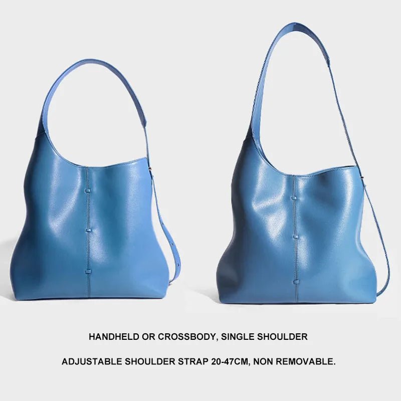 New High-quality Cowhide Women's Shoulder Bag Underarm Design Unique Fashion Soft Genuine Leather Ladies Bags