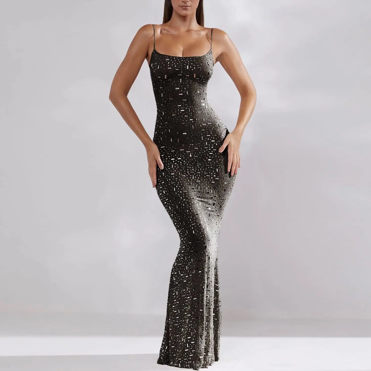 Sexy Beaded Strap Evening Dr Women's Long Tail Fi Tailed Gown Ball Gown Wedding Dr Formal Dr Par Dr