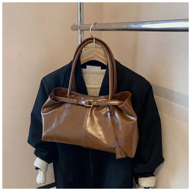 Vintage Handbag for Women Large Capacity 2025 New Underarm Commuting Bag Fashion Female Casual Single Shoulder Tote Bag