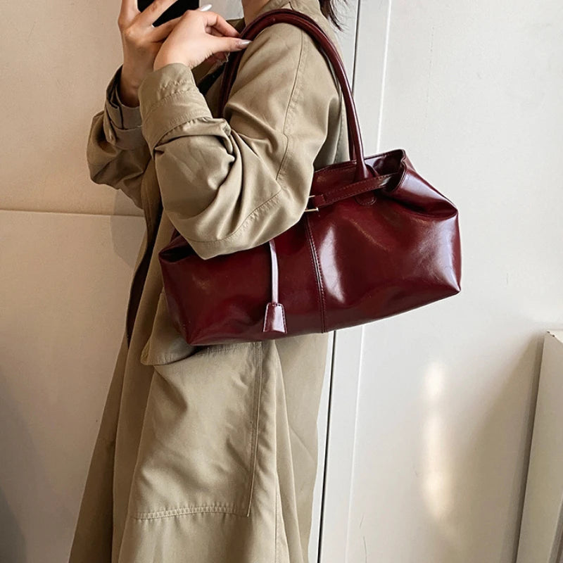 Vintage Handbag for Women Large Capacity 2025 New Underarm Commuting Bag Fashion Female Casual Single Shoulder Tote Bag