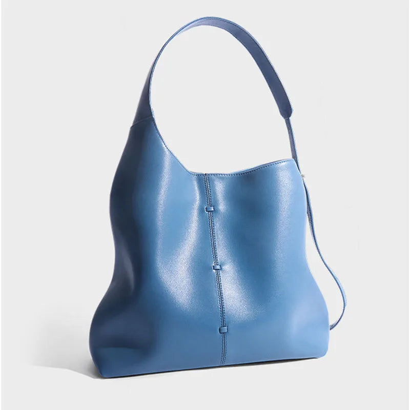 New High-quality Cowhide Women's Shoulder Bag Underarm Design Unique Fashion Soft Genuine Leather Ladies Bags