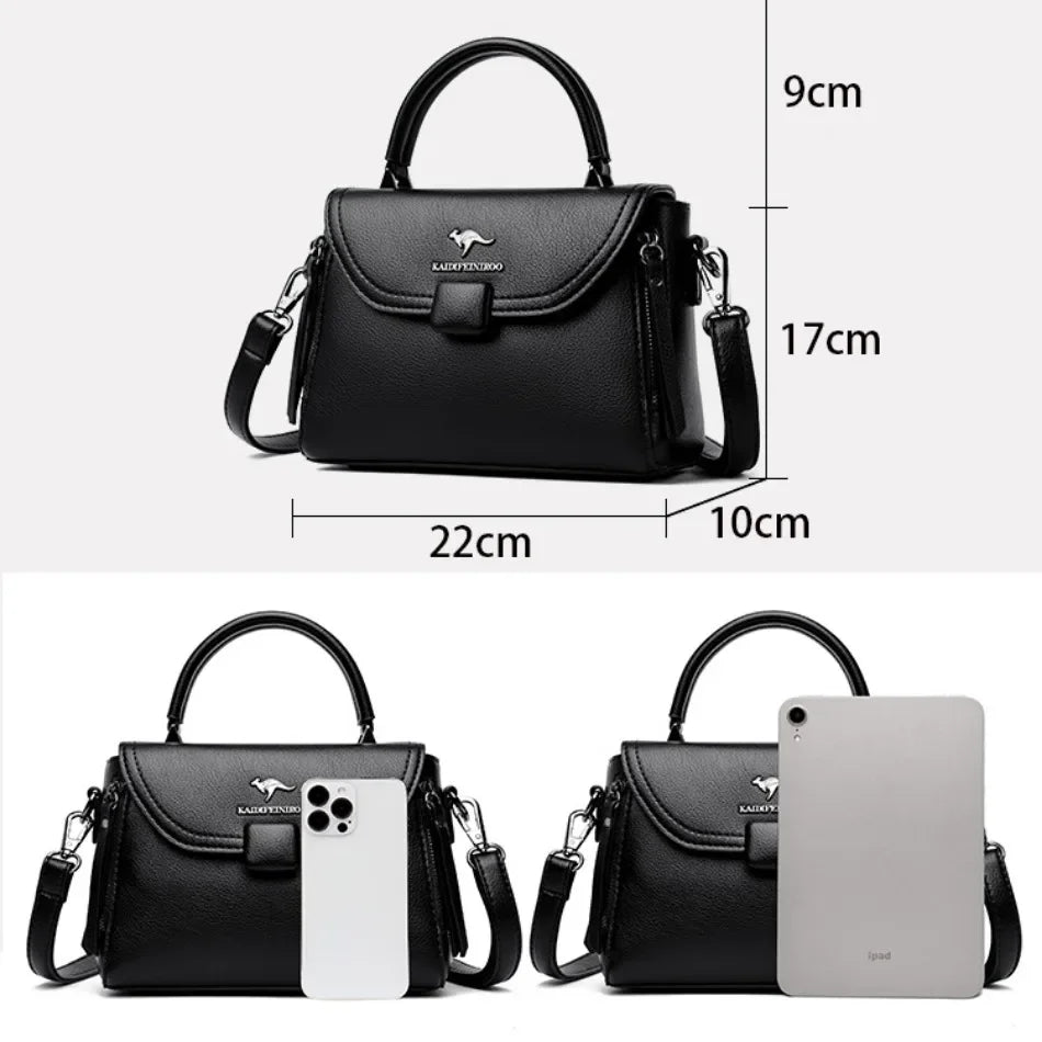 Authentic High Quality Soft Leather Luxury New Designer Fashion Casual Women's Shoulder Bag Handbag Crossbody Bags for Women2024