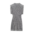 KONDALA 2025 Women Sequined Party Dress Shoulder Pad Sheath Mini Dress Sleeveless Nightclub Party Women Elegant Chic Dresses