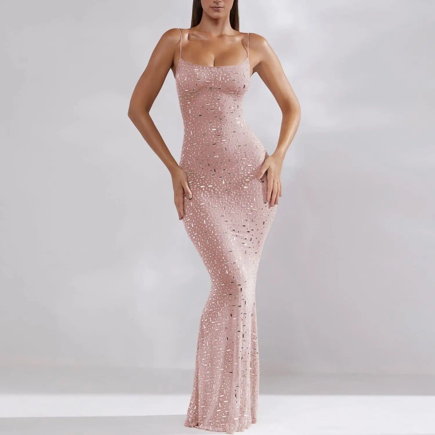 Sexy Beaded Strap Evening Dr Women's Long Tail Fi Tailed Gown Ball Gown Wedding Dr Formal Dr Par Dr